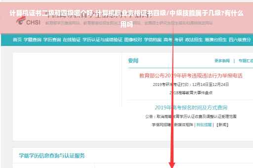 计算机证书二级和四级哪个好,计算机职业资格证书四级/中级技能属于几级?有什么用吗