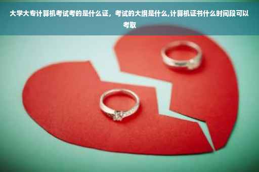 大学大专计算机考试考的是什么证，考试的大纲是什么,计算机证书什么时间段可以考取