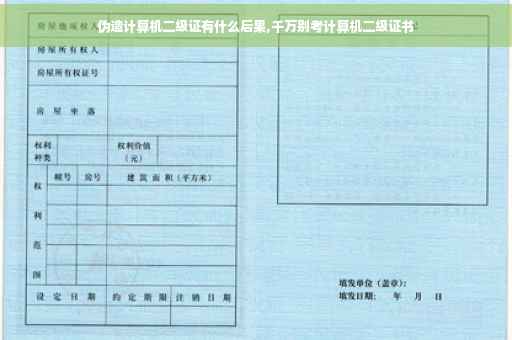 伪造计算机二级证有什么后果,千万别考计算机二级证书