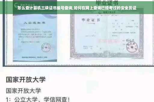 怎么查计算机三级证书编号查询,如何在网上查询已经考过的安全员证