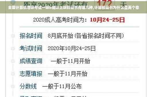 全国计算机等级考试一级b或以上级别证书有哪几种,计算机证书为什么盖两个章