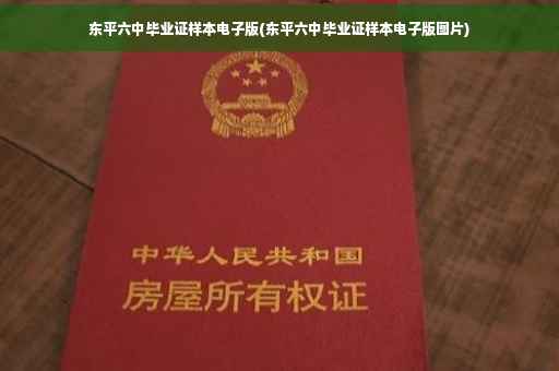 东平六中毕业证样本电子版(东平六中毕业证样本电子版图片)