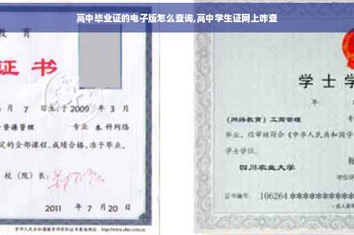 高中毕业证的电子版怎么查询,高中学生证网上咋查