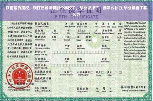 以前读的技校，现在已经没有那个学校了，毕业证掉了，要怎么补办,毕业证丢了怎么办