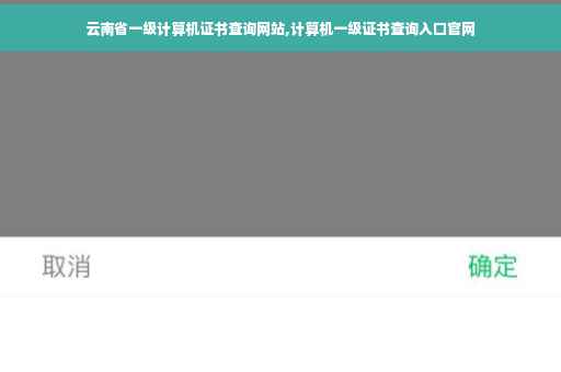云南省一级计算机证书查询网站,计算机一级证书查询入口官网