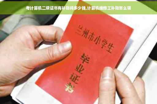 考计算机二级证书有补贴吗多少钱,计算机维修工补贴怎么领