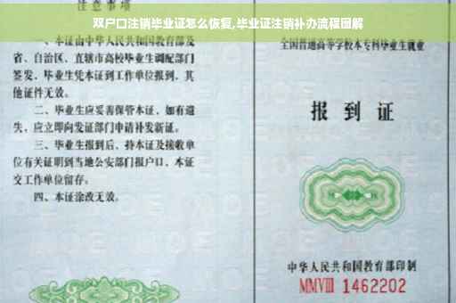双户口注销毕业证怎么恢复,毕业证注销补办流程图解
