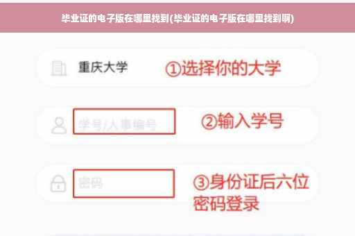 毕业证的电子版在哪里找到(毕业证的电子版在哪里找到啊)