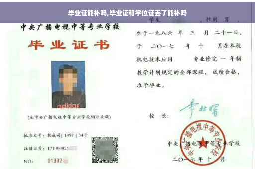 毕业证能补吗,毕业证和学位证丢了能补吗