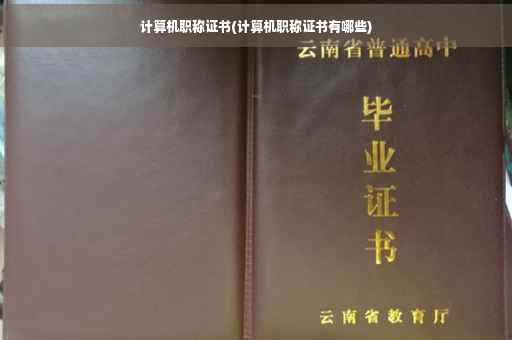 计算机职称证书(计算机职称证书有哪些)