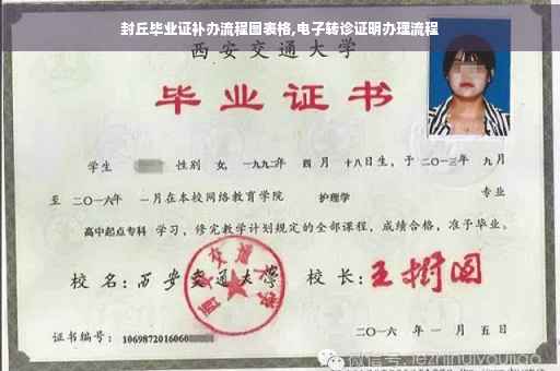 封丘毕业证补办流程图表格,电子转诊证明办理流程