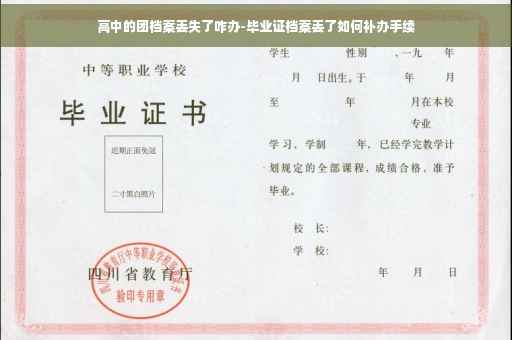 高中的团档案丢失了咋办-毕业证档案丢了如何补办手续