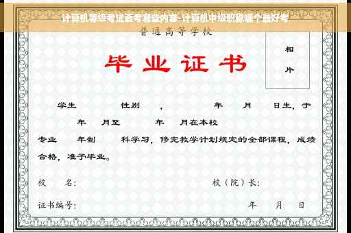 计算机等级考试要考哪些内容-计算机中级职称哪个最好考