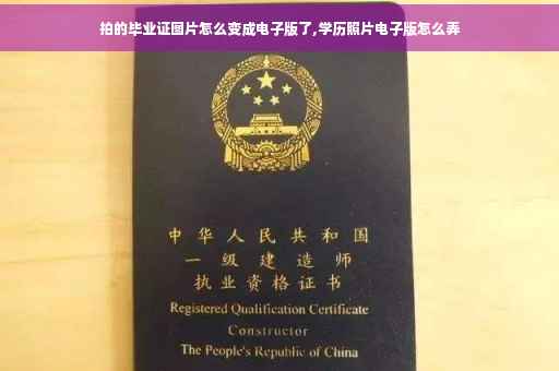拍的毕业证图片怎么变成电子版了,学历照片电子版怎么弄