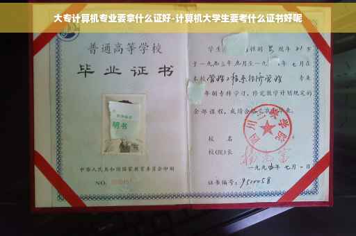 大专计算机专业要拿什么证好-计算机大学生要考什么证书好呢
