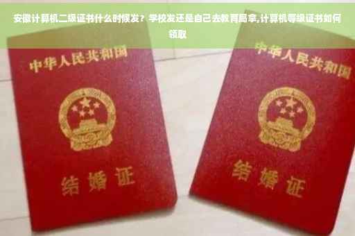 安徽计算机二级证书什么时候发？学校发还是自己去教育局拿,计算机等级证书如何领取
