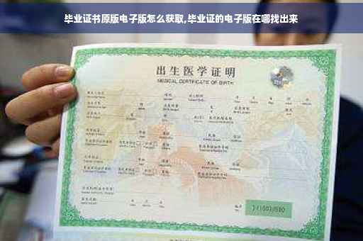 毕业证书原版电子版怎么获取,毕业证的电子版在哪找出来