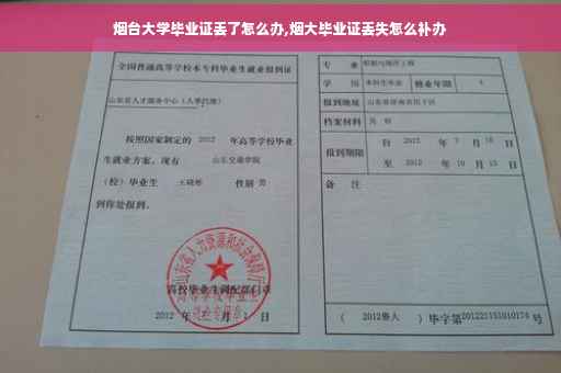 烟台大学毕业证丢了怎么办,烟大毕业证丢失怎么补办