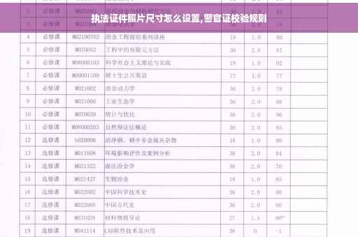执法证件照片尺寸怎么设置,警官证校验规则