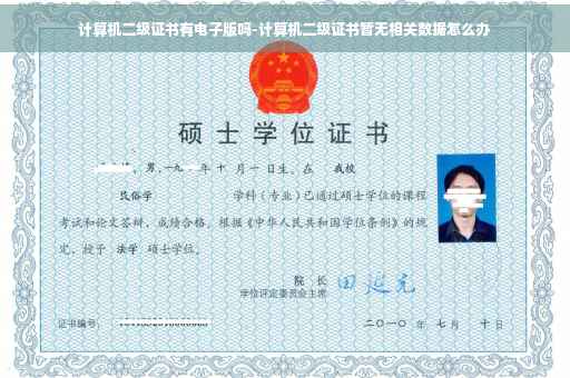 计算机二级证书有电子版吗-计算机二级证书暂无相关数据怎么办
