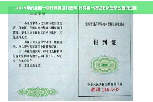 2019年的全国一级计算机证书查询-计算机一级证书补寄怎么查询进度