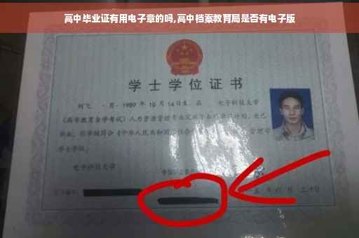 高中毕业证有用电子章的吗,高中档案教育局是否有电子版