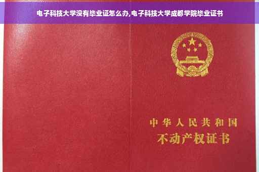 电子科技大学没有毕业证怎么办,电子科技大学成都学院毕业证书