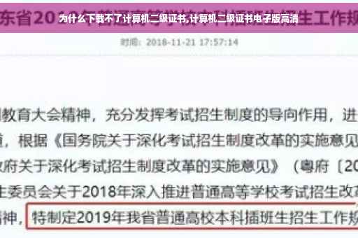 为什么下载不了计算机二级证书,计算机二级证书电子版高清