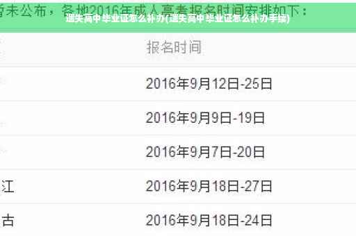遗失高中毕业证怎么补办(遗失高中毕业证怎么补办手续)