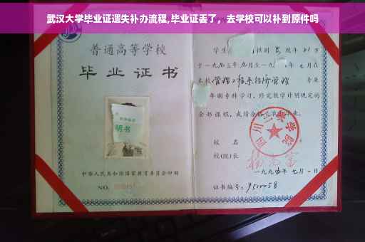 武汉大学毕业证遗失补办流程,毕业证丢了，去学校可以补到原件吗