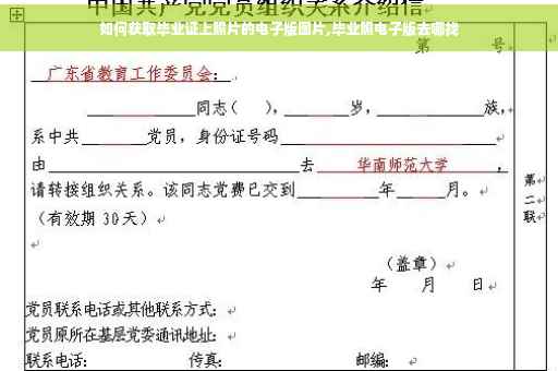 如何获取毕业证上照片的电子版图片,毕业照电子版去哪找