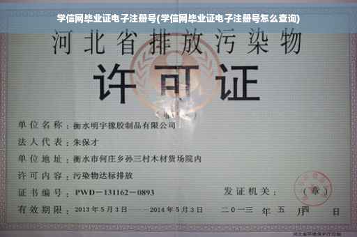 学信网毕业证电子注册号(学信网毕业证电子注册号怎么查询)