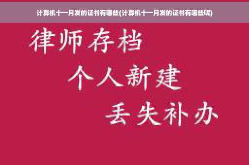 计算机十一月发的证书有哪些(计算机十一月发的证书有哪些呢)
