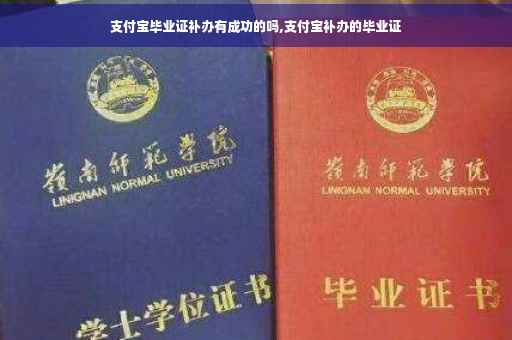 支付宝毕业证补办有成功的吗,支付宝补办的毕业证