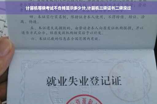 计算机等级考试不合格显示多少分,计算机三级证书二级没过