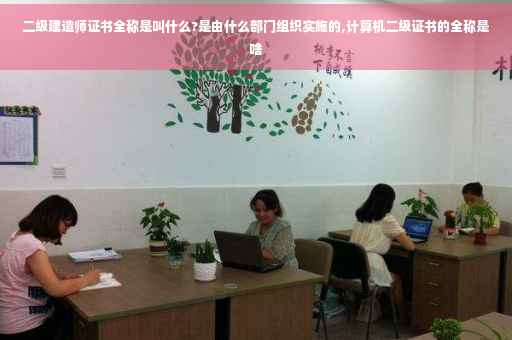 二级建造师证书全称是叫什么?是由什么部门组织实施的,计算机二级证书的全称是啥