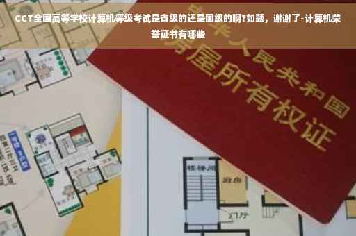 CCT全国高等学校计算机等级考试是省级的还是国级的啊?如题，谢谢了-计算机荣誉证书有哪些