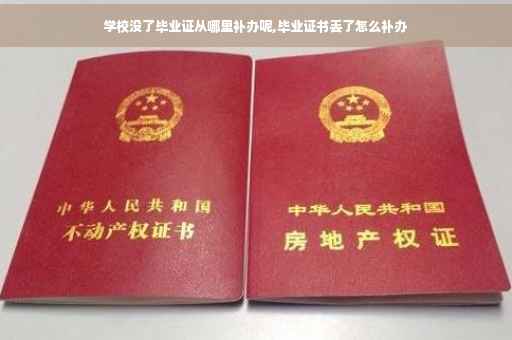 学校没了毕业证从哪里补办呢,毕业证书丢了怎么补办