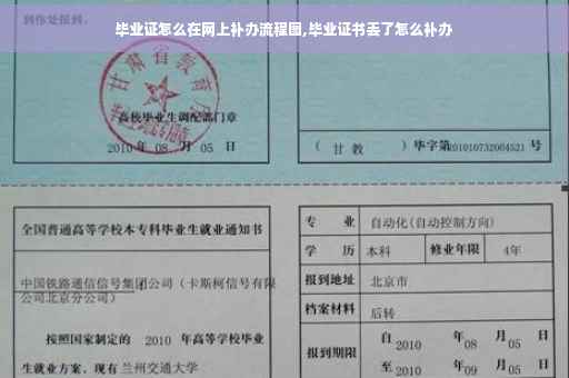 毕业证怎么在网上补办流程图,毕业证书丢了怎么补办