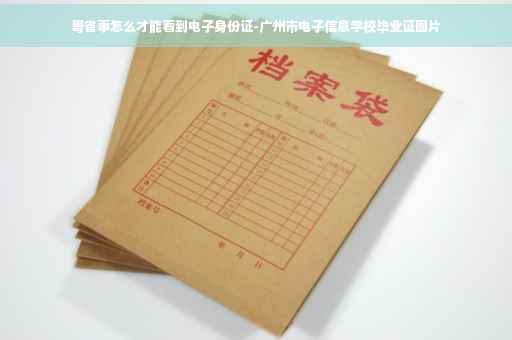 粤省事怎么才能看到电子身份证-广州市电子信息学校毕业证图片