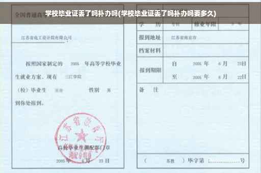 学校毕业证丢了吗补办吗(学校毕业证丢了吗补办吗要多久)