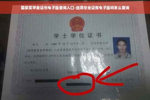 国家奖学金证书电子版查询入口-纸质毕业证有电子版吗怎么查询