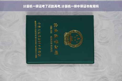 计算机一级证考了还能再考,计算机一级中级证书有用吗