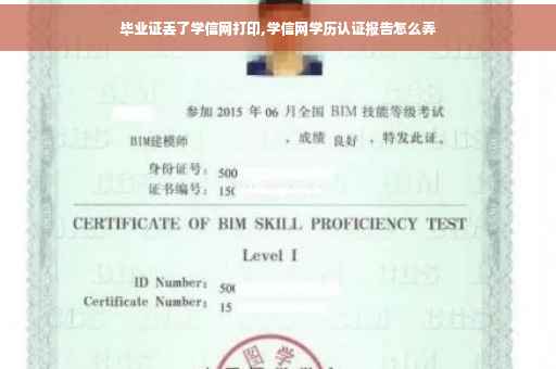 毕业证丢了学信网打印,学信网学历认证报告怎么弄