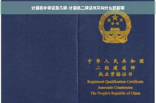 计算机中级证是几级-计算机二级证书又叫什么职称呢