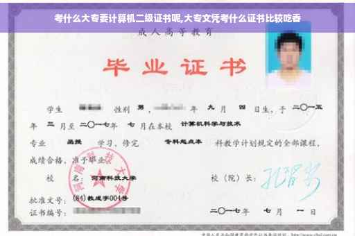 考什么大专要计算机二级证书呢,大专文凭考什么证书比较吃香