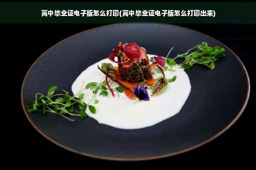 高中毕业证电子版怎么打印(高中毕业证电子版怎么打印出来)