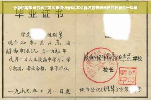 计算机等级证书丢了怎么查询记录呢,怎么样才能查到自己的计算机一级证
