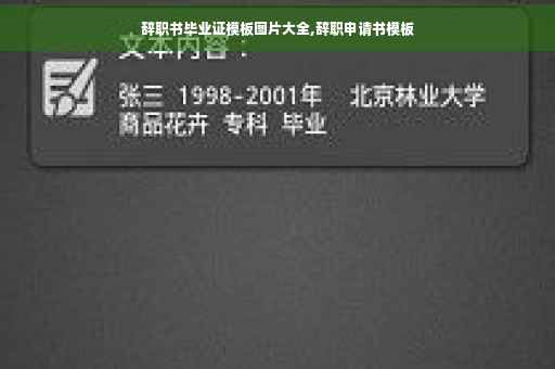 辞职书毕业证模板图片大全,辞职申请书模板