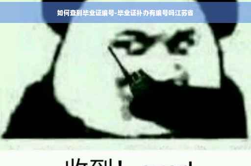 如何查到毕业证编号-毕业证补办有编号吗江苏省